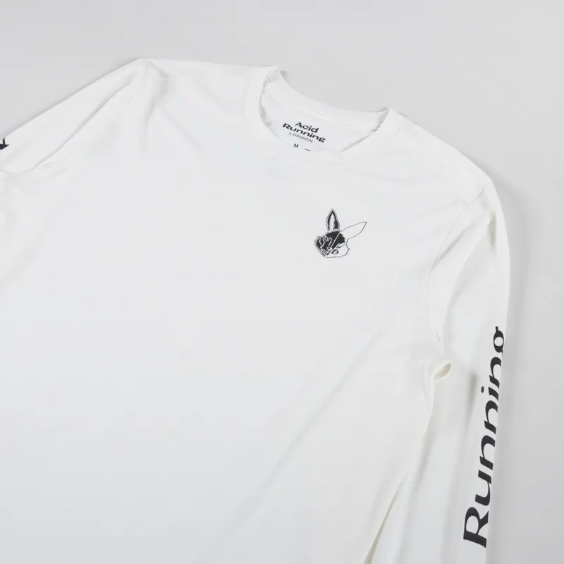 Acid Running Long Sleeve T Shirt Bone-2