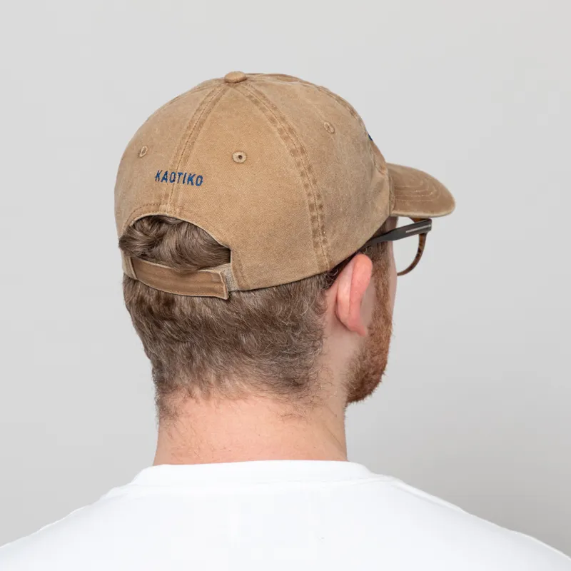 Kaotiko Cheers Darling Cap Washed Dark Camel-2