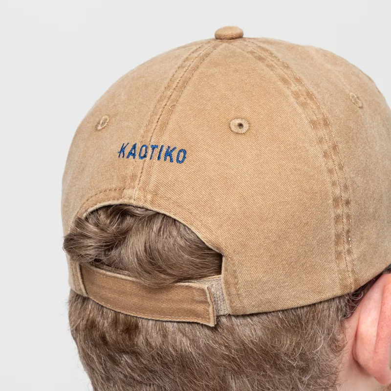Kaotiko Cheers Darling Cap Washed Dark Camel-4