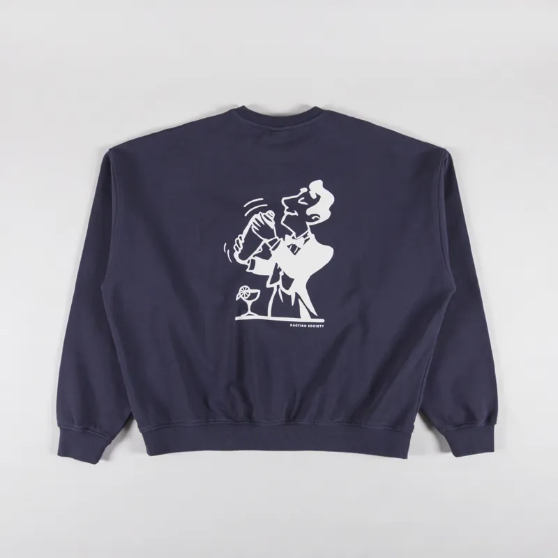 Kaotiko Washed Cocktail Man Sweatshirt Navy