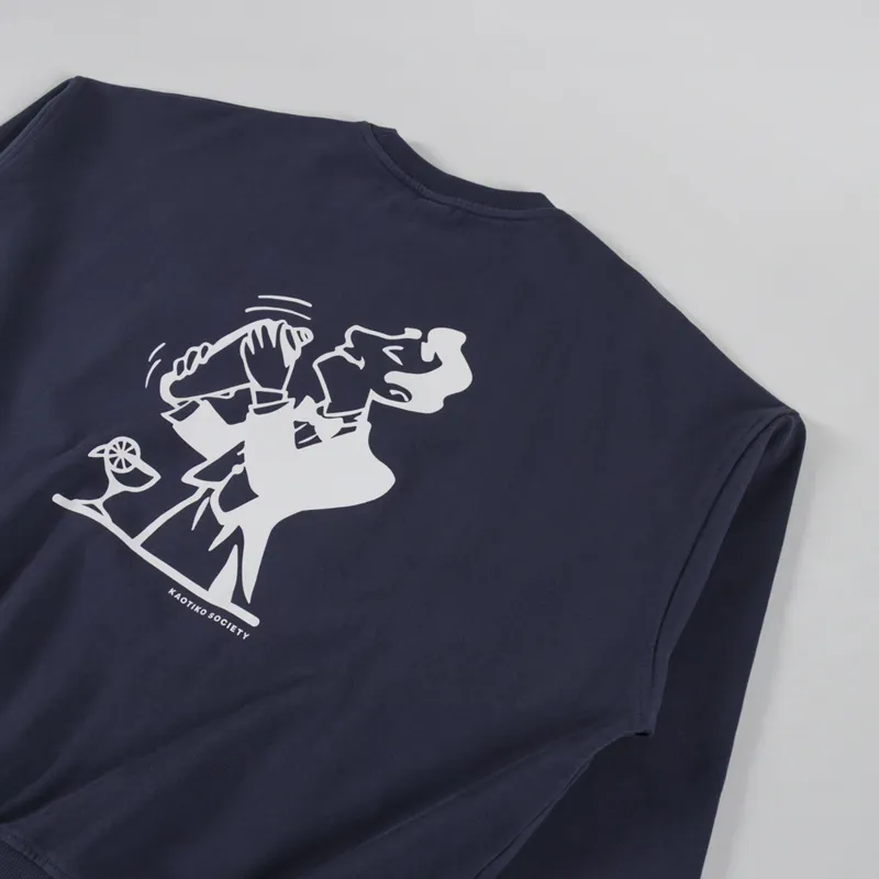 Kaotiko Washed Cocktail Man Sweatshirt Navy-3