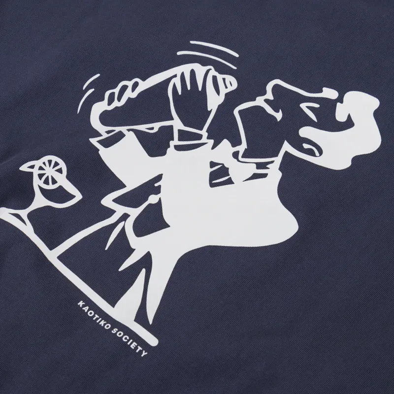 Kaotiko Washed Cocktail Man Sweatshirt Navy-5