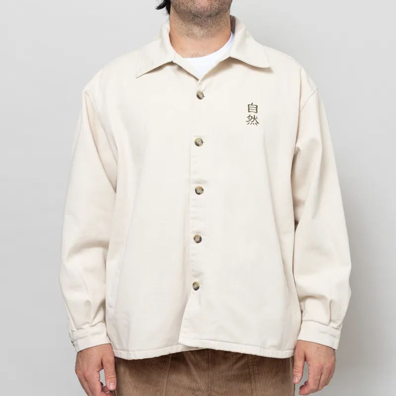 Kaotiko Pockets Embroidered Jacket Camelia Ivory