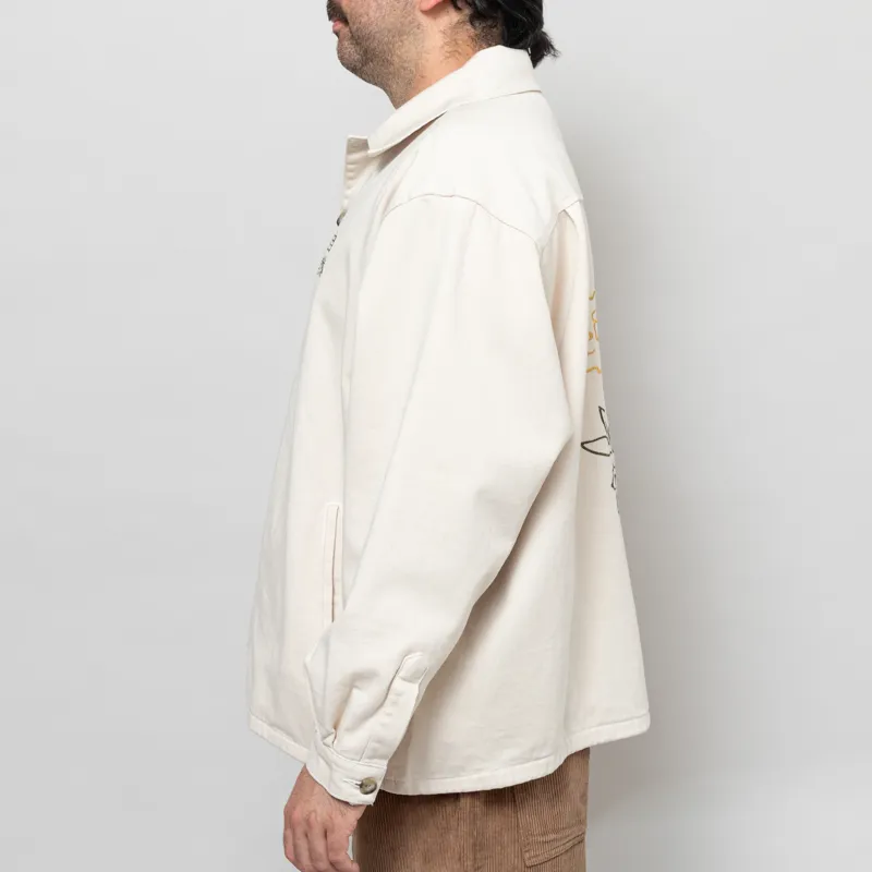 Kaotiko Pockets Embroidered Jacket Camelia Ivory-2