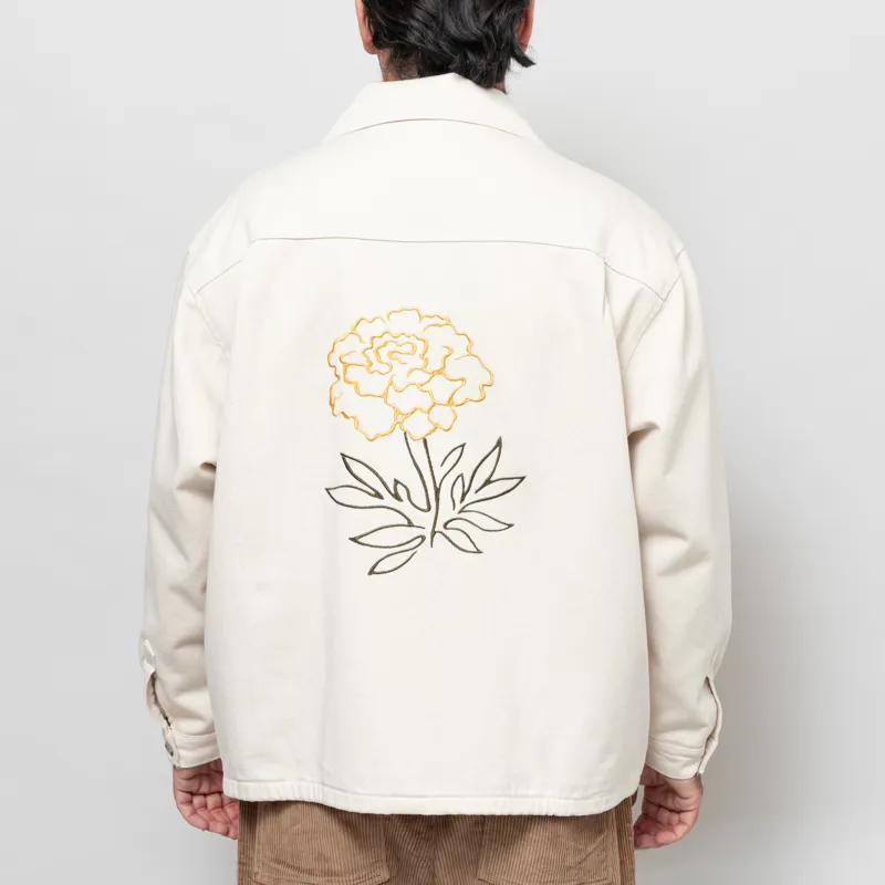 Kaotiko Pockets Embroidered Jacket Camelia Ivory-3