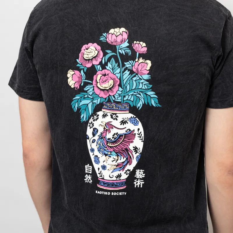 Kaotiko Washed Blood Of China T Shirt Black-6