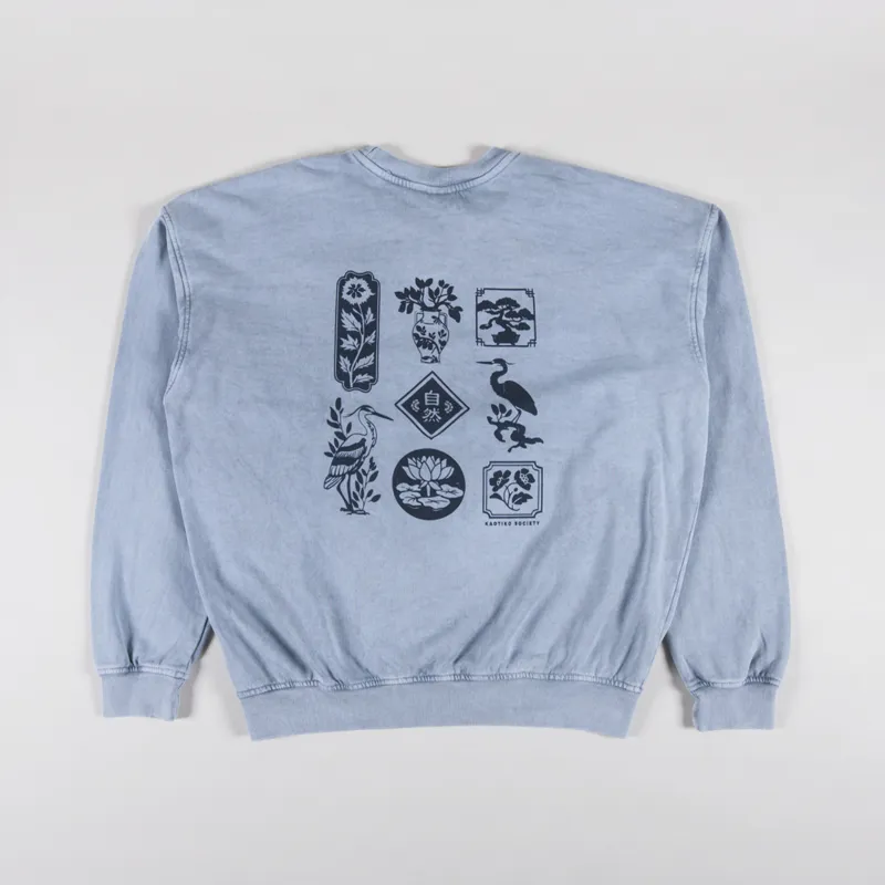 Kaotiko Washed Lotus Sweatshirt Steel