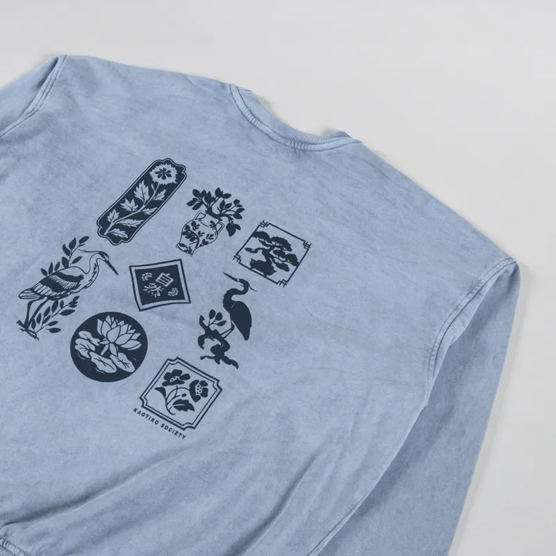 Kaotiko Washed Lotus Sweatshirt Steel-3