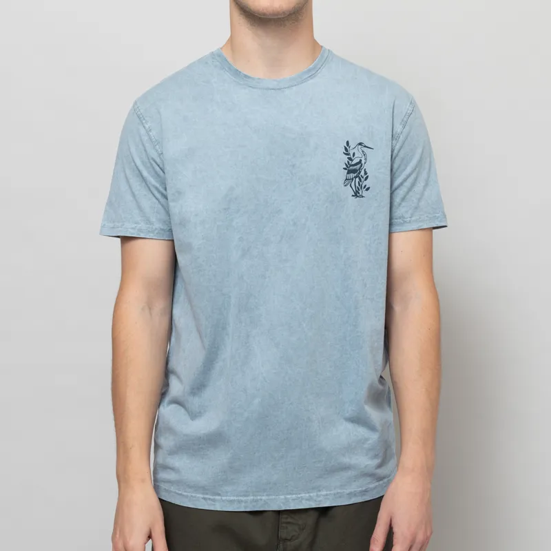 Kaotiko Washed Lotus T Shirt Steel-3