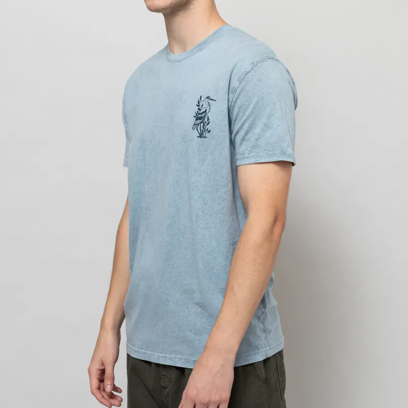 Kaotiko Washed Lotus T Shirt Steel-2