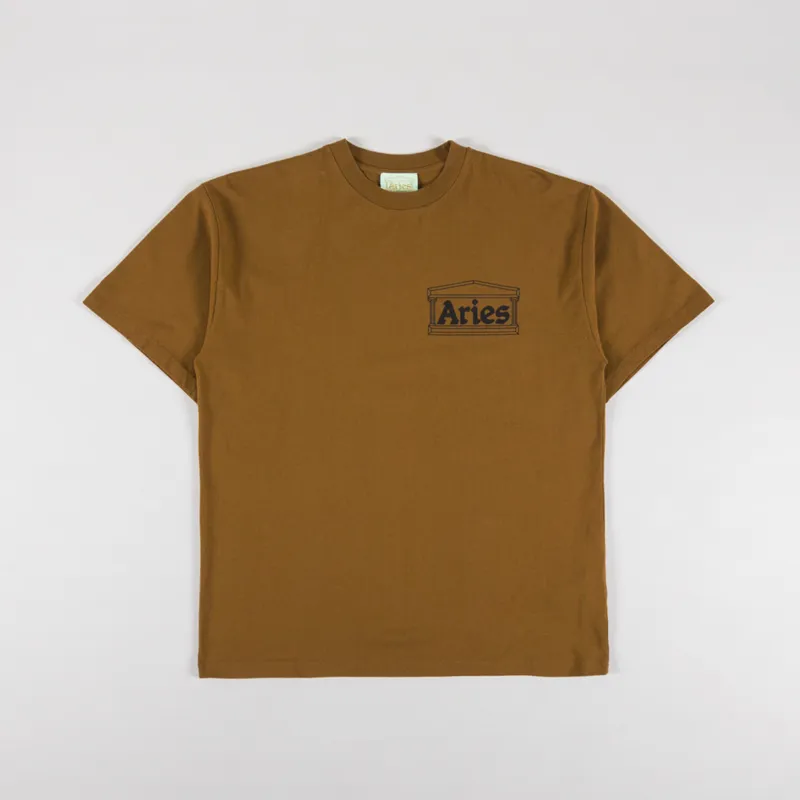 Aries Temple T Shirt Brown