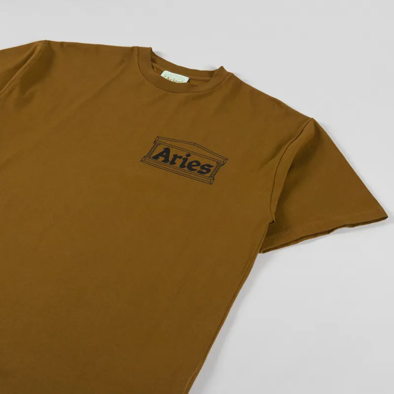 Aries Temple T Shirt Brown-1