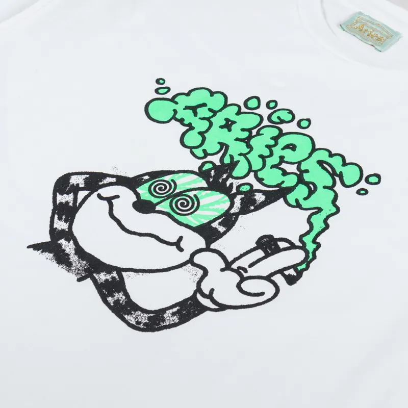 Aries Stoned Cat T Shirt White-2