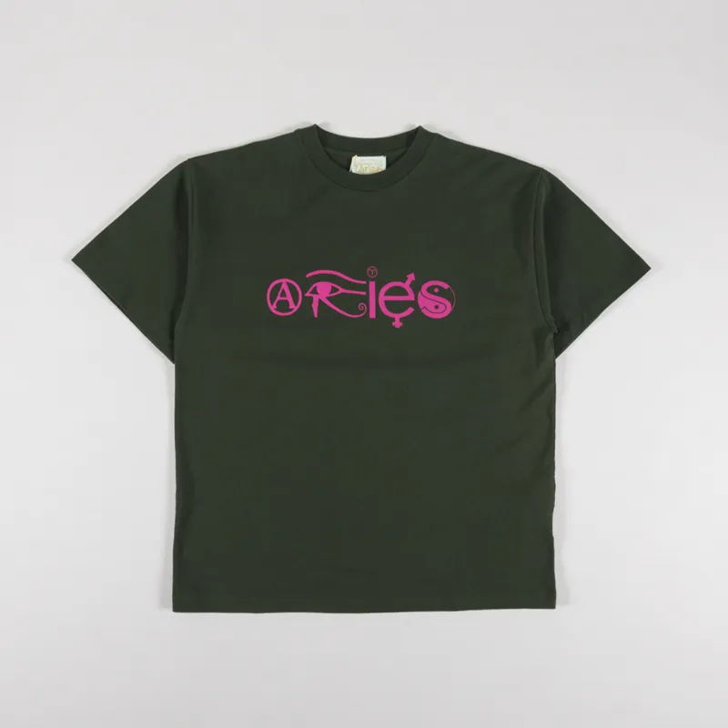 Aries Coexist T Shirt Forest Green