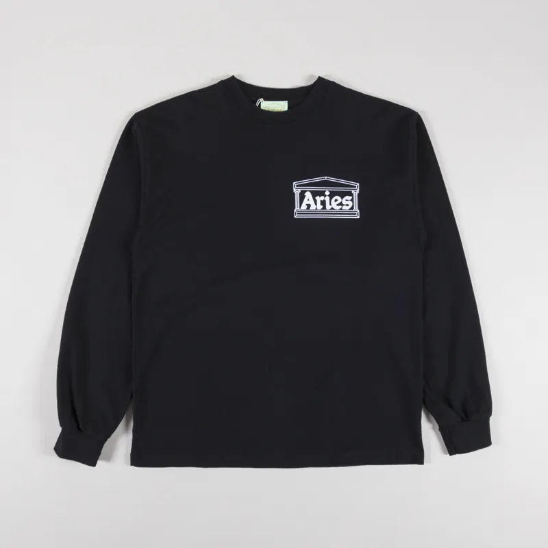 ★ARIES Aged Ancient Temple Long Sleeve T-Shirt 関税込★ Aries Aged Ancient Temple LS Tee Black | Maplestore