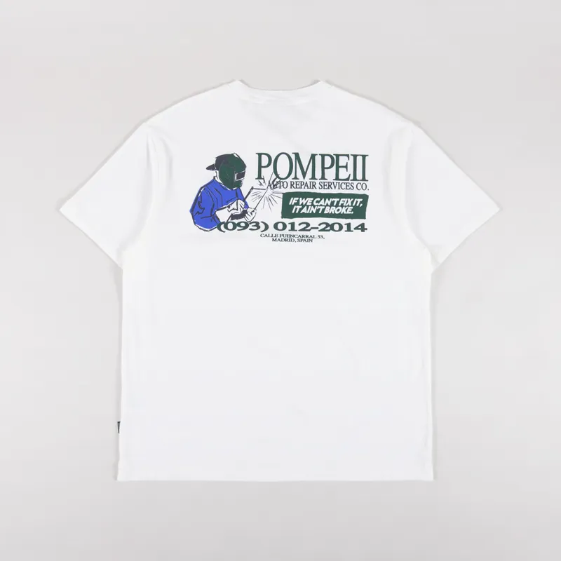 Pompeii Auto Repair T Shirt Off White