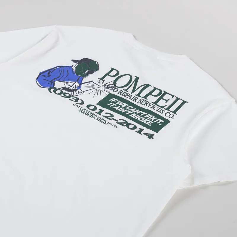 Pompeii Auto Repair T Shirt Off White-2