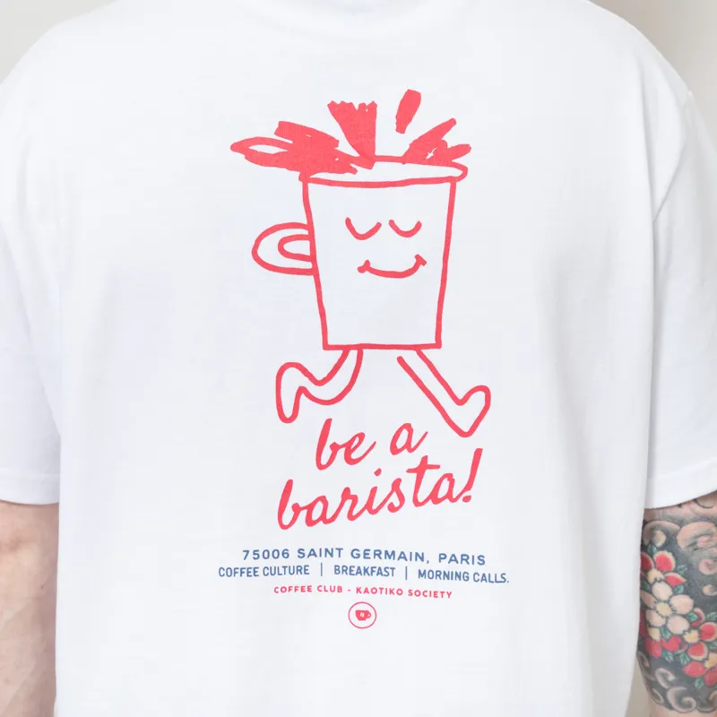 Kaotiko Barista T Shirt White-3