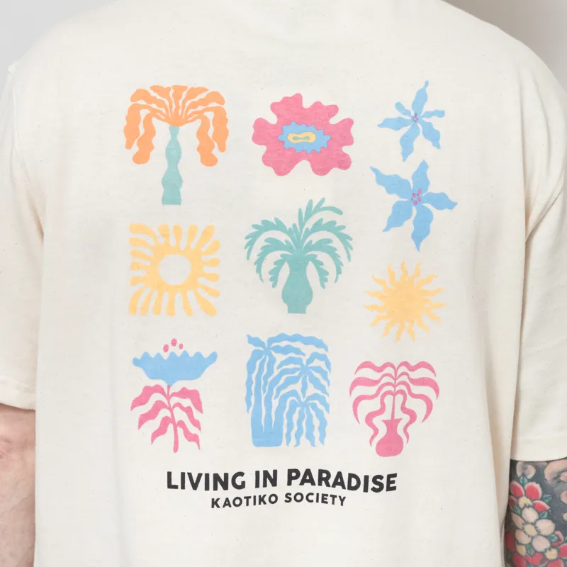 Kaotiko Paradise T Shirt Ivory-4