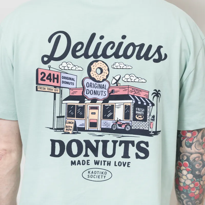 Kaotiko Delicious Donuts T Shirt Fresh Green-4