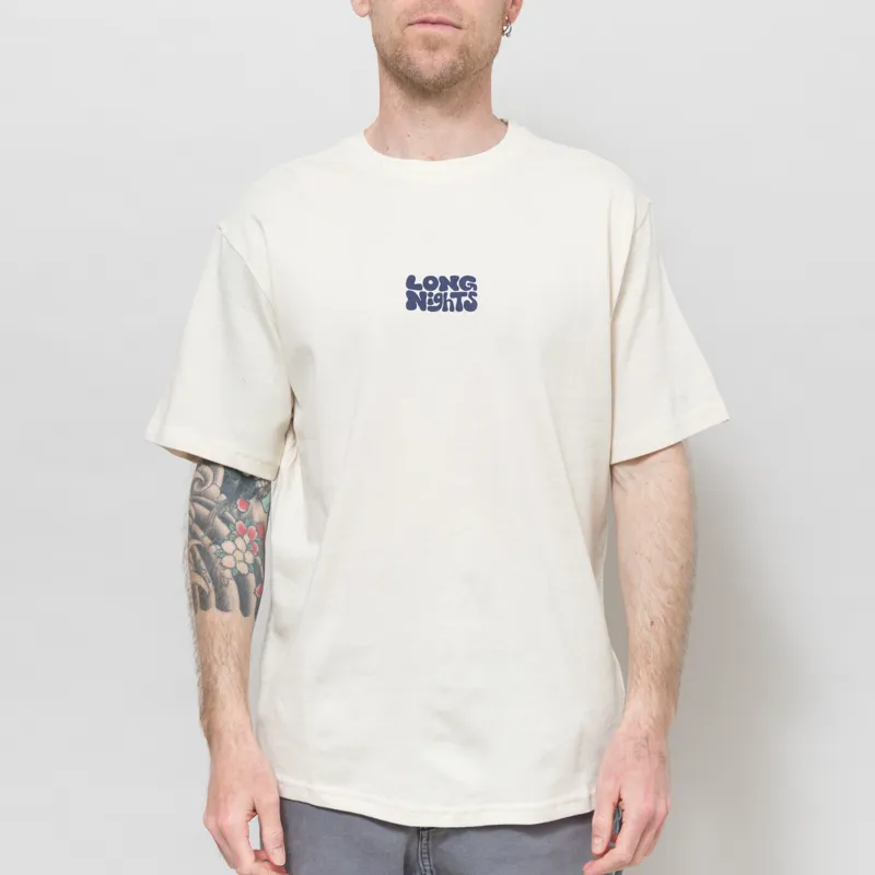 Kaotiko Long Nights T Shirt Ivory-1
