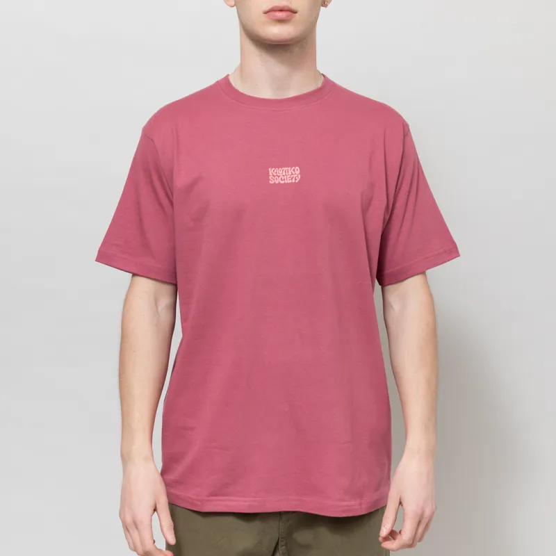 Kaotiko Focus On The Good T Shirt Burgundy-1