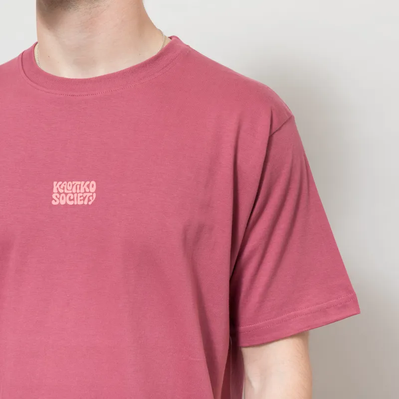 Kaotiko Focus On The Good T Shirt Burgundy-3