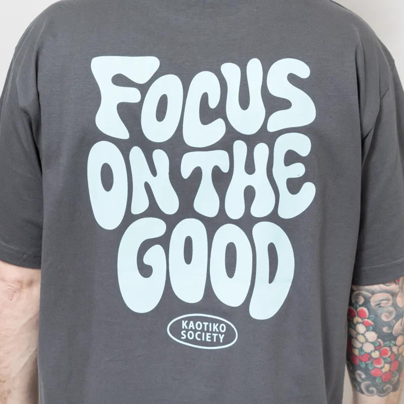 Kaotiko Focus On The Good T Shirt Green-3
