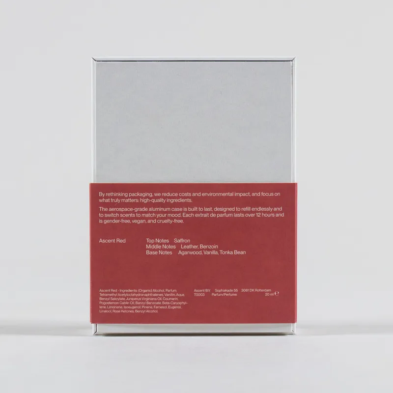 Ascent Red Perfume and Case Silver 20ml-3