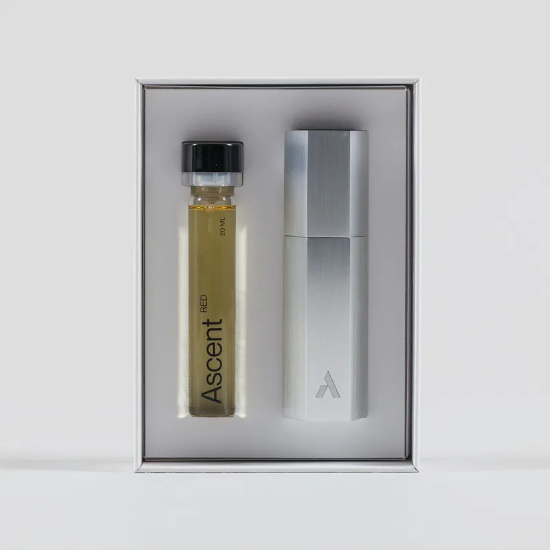 Ascent Red Perfume and Case Silver 20ml-1