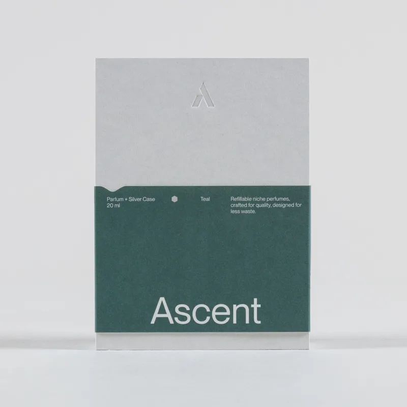 Ascent Teal Perfume and Case Silver 20ml-2
