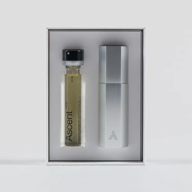 Ascent Teal Perfume and Case Silver 20ml-1