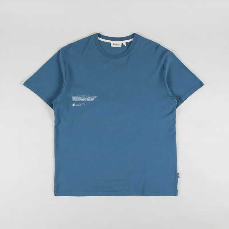 Pompeii Autopilot T Shirt Steel Blue-1