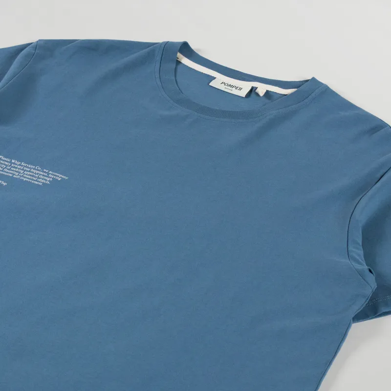 Pompeii Autopilot T Shirt Steel Blue-3