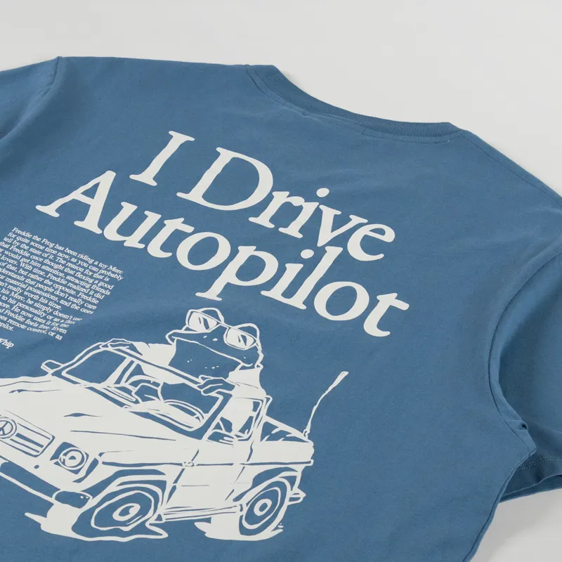 Pompeii Autopilot T Shirt Steel Blue-2