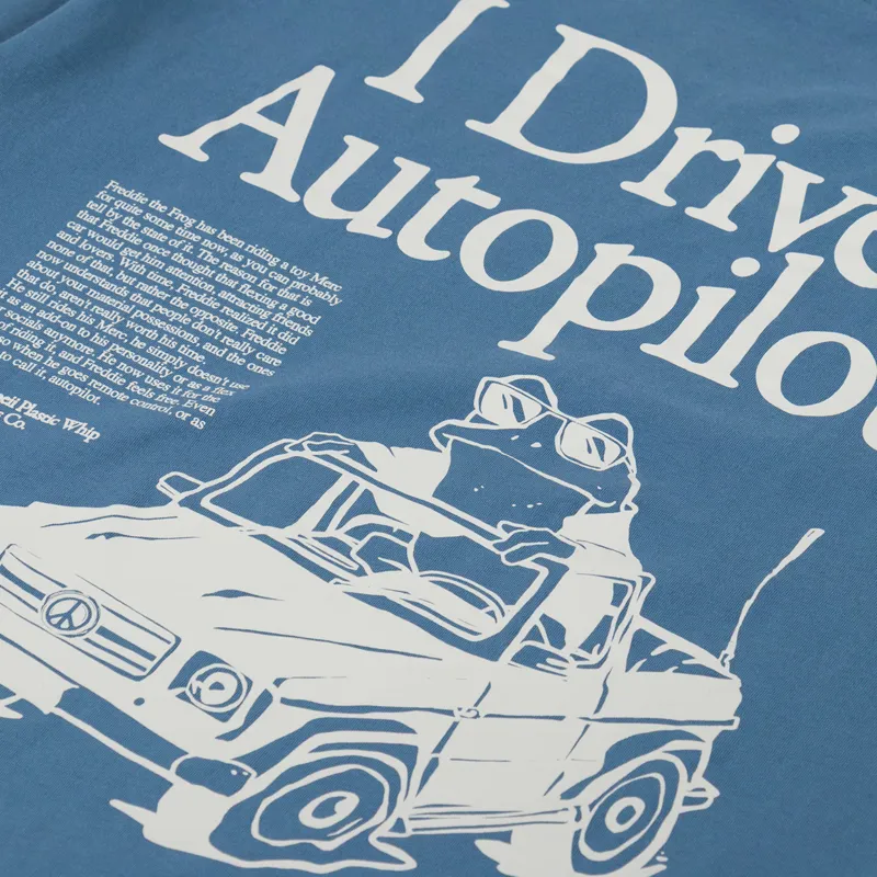 Pompeii Autopilot T Shirt Steel Blue-4