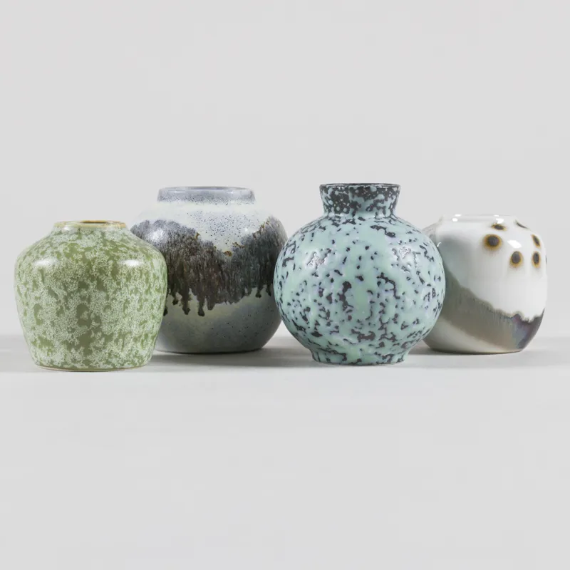 HKLIVING 70s Ceramics Small Vases Canyon 4 Pack-1