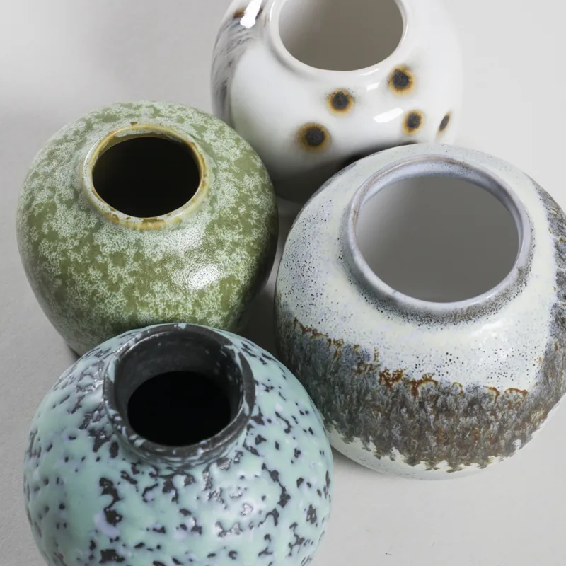 HKLIVING 70s Ceramics Small Vases Canyon 4 Pack-3
