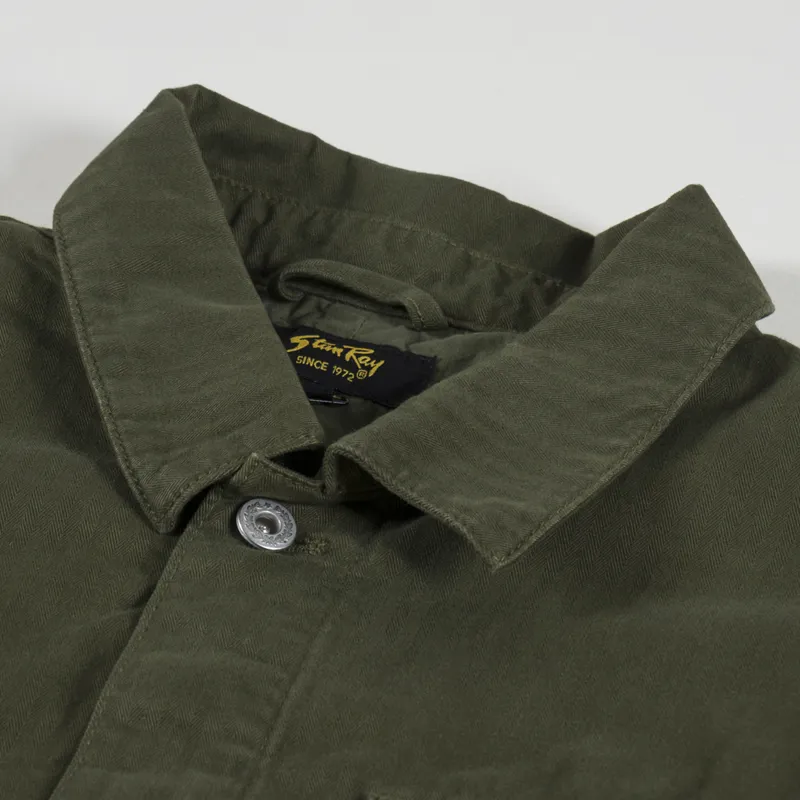Stan Ray Pork Chop Lined Jacket Olive Herringbone-1