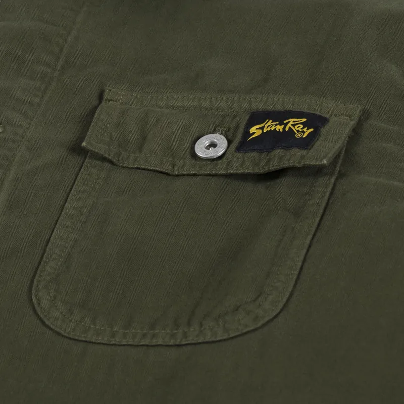 Stan Ray Pork Chop Lined Jacket Olive Herringbone-4