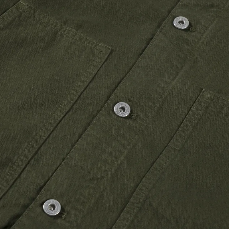 Stan Ray Pork Chop Lined Jacket Olive Herringbone-3