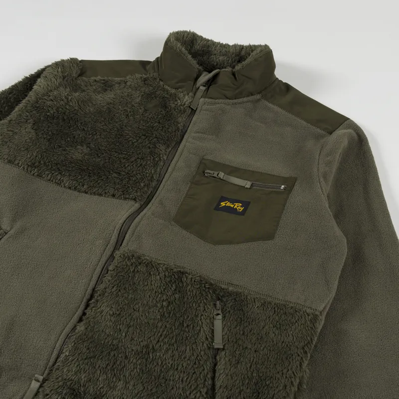 Stan Ray Patchwork Fleece Jacket Olive-1