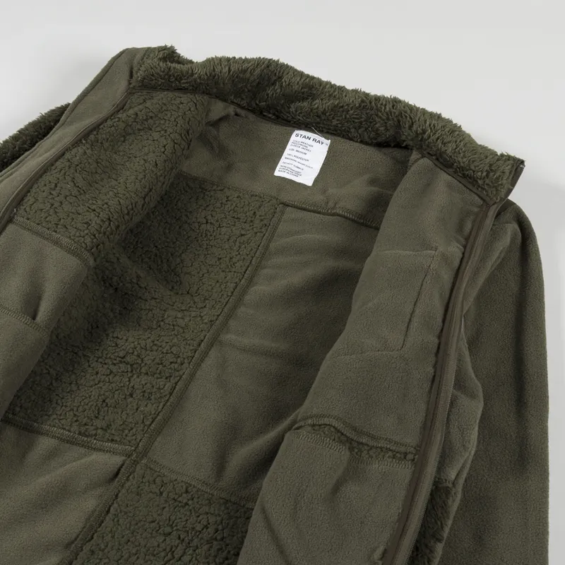 Stan Ray Patchwork Fleece Jacket Olive-7