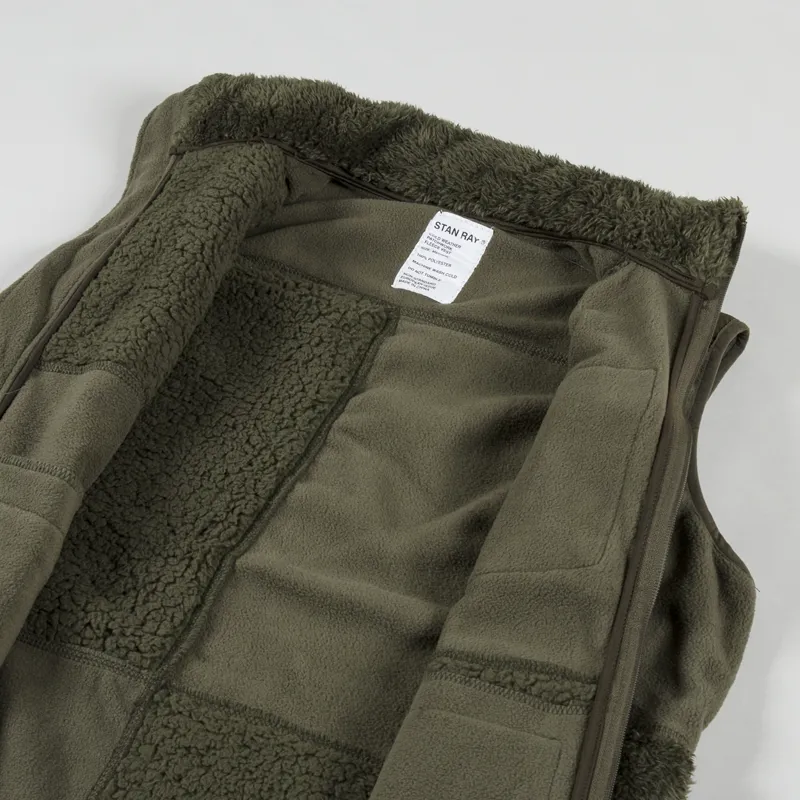 Stan Ray Patchwork Fleece Vest Olive-6