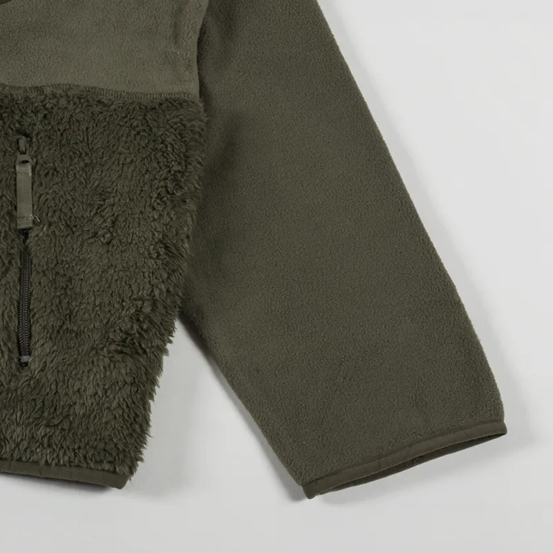 Stan Ray Patchwork Fleece Cardigan Jacket Olive-4