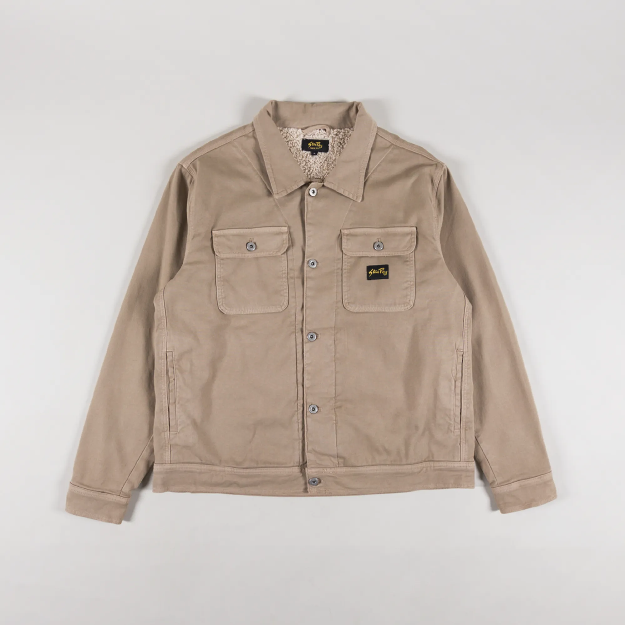 Patagonia pile lined trucker jacket khaki sales