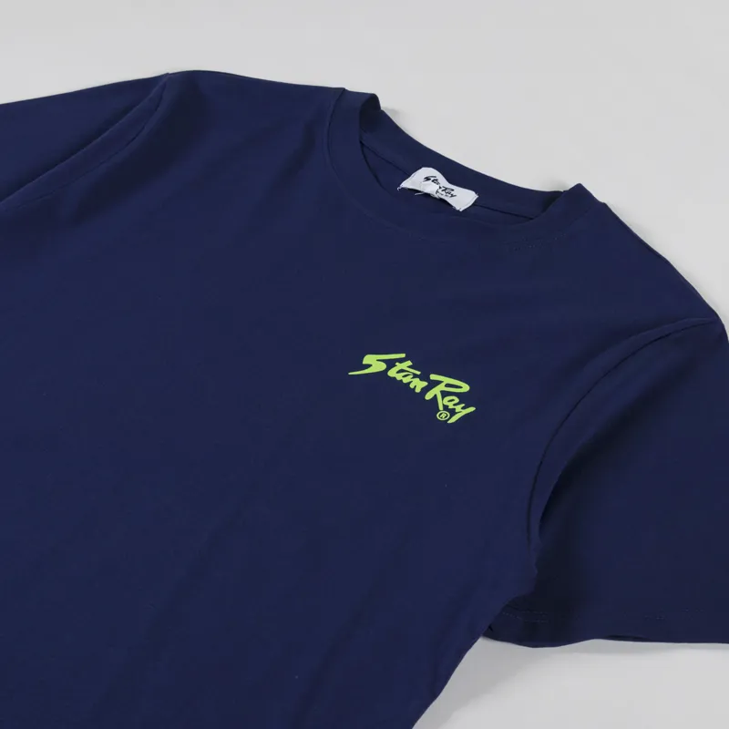 Stan Ray Stan T Shirt Navy Lime Green-3