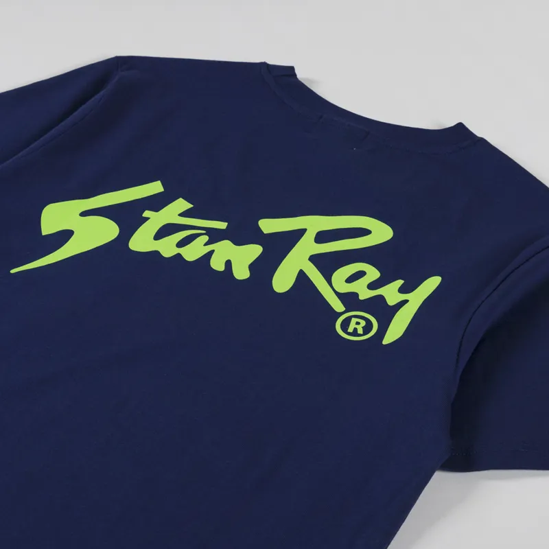 Stan Ray Stan T Shirt Navy Lime Green-2