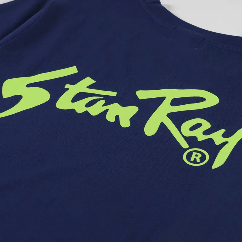 Stan Ray Stan T Shirt Navy Lime Green-4