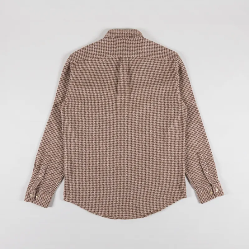 Portuguese Flannel Abstract Pied Poule Shirt Brown-1